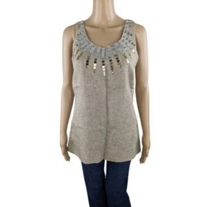 Tory Burch Embellished Linen Sleeveless Tunic 2